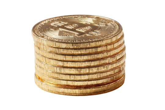 Stack of golden cryptocurrency coins.  Stacked,  digital,  gold,  coins,  crypto,  finance,  virtual,  currency,  wealth