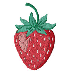 embroidered strawberry