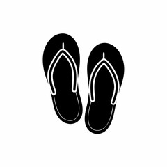 creative details slippers for beach summer icon vector illustration 