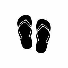 creative details slippers for beach summer icon vector illustration 