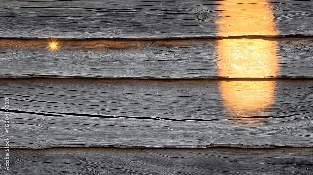 Poster beautiful wooden wall with natural light reflection creating warm and inviting atmosphere in rustic 