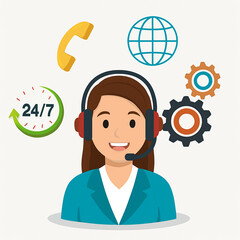 service concept with business elements on blackboard