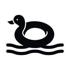 Fototapeta premium rubber ring glyph icon illustration vector graphic.eps