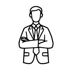 Refined Contemporary Lawyer Icon Ã» A Sleek and Competent Vector Illustration Showcasing Minimalist Design for Legal Representation and Professional Branding