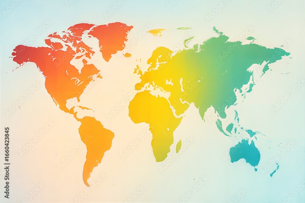 Poster global business and travel design with a red vector map of the world