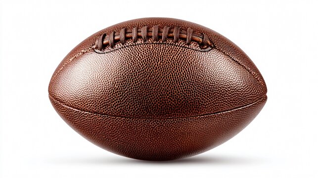 Realistic American Football Isolated on Clean White Background