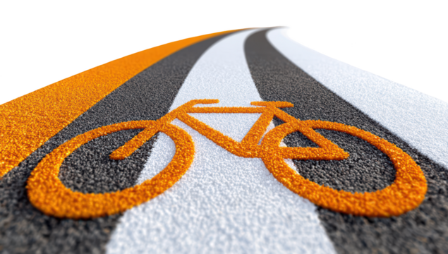 Bike lane, perspective view