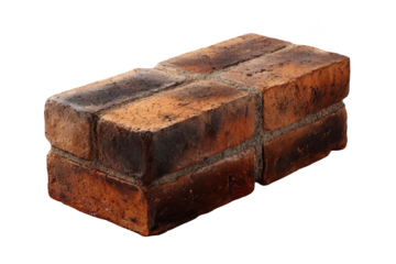 Rustic brick, terracotta hue, with mortar joints, rectangular shape