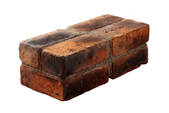 Rustic brick, terracotta hue, with mortar joints, rectangular shape