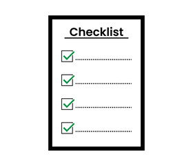 Simple checklist icon. clipboard with check mark