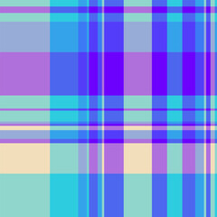 Tidy check texture plaid, turkish background pattern textile. Complexity fabric tartan seamless vector in blue and cyan colors.
