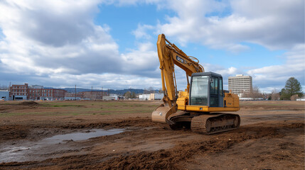 Obraz premium Brownfield Remediation for Affordable Housing Development in Urban Areas
