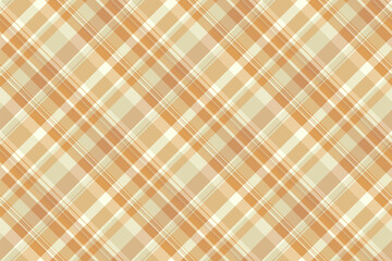 Warm diagonal plaid pattern in shades of beige and orange. Classic design for backgrounds, textiles, or adding a touch of rustic charm. Versatile for many creative projects.