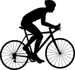 Obraz premium Cycling silhouette vector 