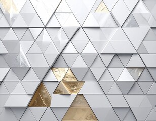 Reference Image　白と金が織りなす高級感あるジオメトリック模様