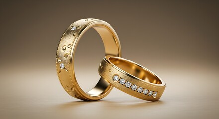 Gold wedding rings.