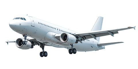 Obraz premium White passenger jet in flight (3)