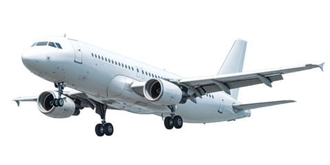 White passenger jet in flight (3)