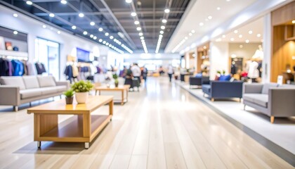 Blurred Shopping Mall Interior.