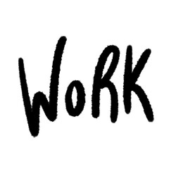 work cute handwriting clipart with kawaii doodle style, hand drawn font, childlike sketches, cartoon outline, funny lettering, adorable handwritten elements for kids and creative designs