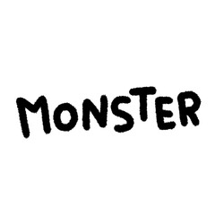 monster cute handwriting clipart with kawaii doodle style, hand drawn font, childlike sketches, cartoon outline, funny lettering, adorable handwritten elements for kids and creative designs