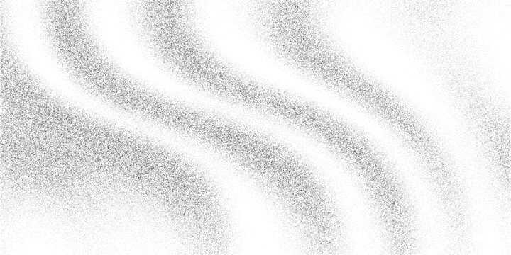 Wavy halftone background, gradient dot field with coarse noise pattern. Irregular dispersion, soft tonal flow, vector illustration