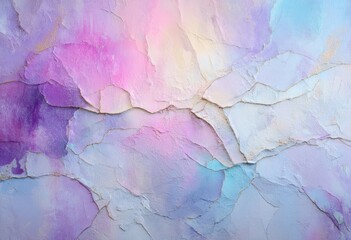 Fototapeta premium Pastel-toned, textured surface with cracks.