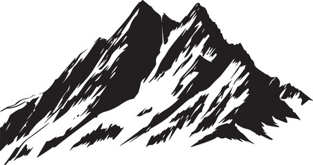 Mountain Landscape Silhouette SVG | Nature Scene Clipart