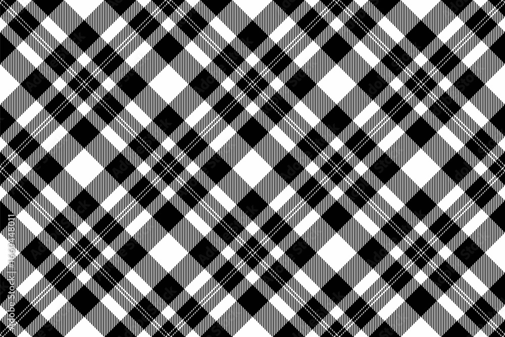 Poster classic black and white plaid. timeless, versatile pattern perfect for textiles, backgrounds, design