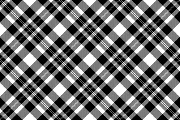 Classic black and white plaid. Timeless, versatile pattern perfect for textiles, backgrounds, design projects, or adding a touch of rustic elegance.