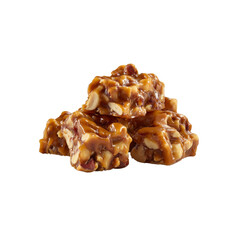 Delicious Peanut Brittle Candy Squares - Close-Up Studio Shot