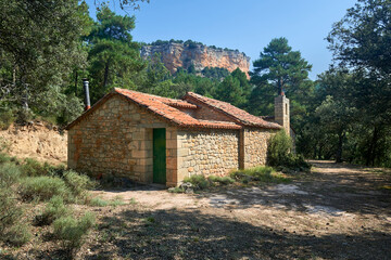 Hermitage of the Virgin of the Saints in the middle of a pine forest