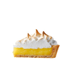 Delicious Slice of Lemon Meringue Tart with Fluffy Meringue Topping
