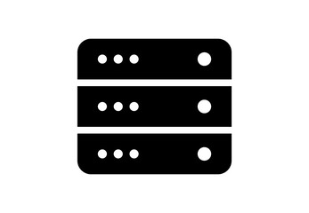 Server icon set, transparent PNG, data center design with database storage, hosting, cloud server, internet technology, computing, and networking infrastructure