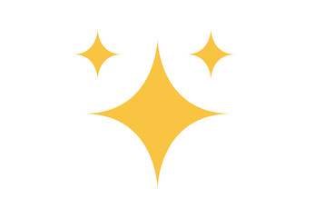 Spark icon set, transparent PNG, shining star design with sparkle, magic, glow, twinkle, energy, inspiration, highlight, and creative decoration element graphics