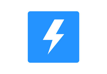 Lightning bolt icon set, transparent PNG, electric flash symbol in blue, energy, power, speed, electricity, thunder, and fast performance design