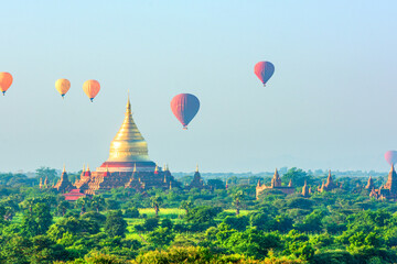 Bagan, Myanmar with Balloons 26