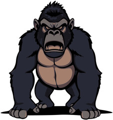 cartoon illustration of a gorilla 