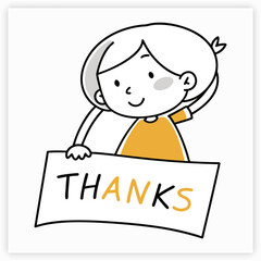 Thank You handwritten inscription.