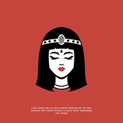Cleopatra Beauty Logo for sale. Minimal, clean, stylish Cleopatra Beauty Logo design, perfect for many modern and creative business industries.