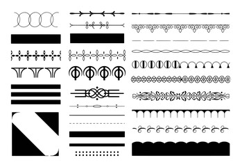 Collection of Decorative Borders and Dividers for Design Projects