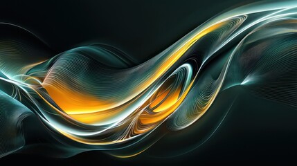 Abstract design with flowing shapes