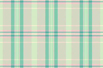 Pixel check fabric seamless, girly vector plaid texture. Idyllic pattern background tartan textile in light and teal colors.