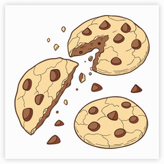 Cute cookies pattern background vector design