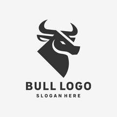 Powerful Bull Icon Logo Design