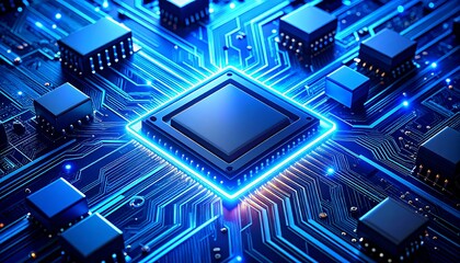 Central Processing Unit with Circuit Board.