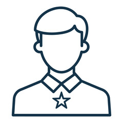 Obraz premium User Avatar Icon with Star | Profile Achievement Vector Design