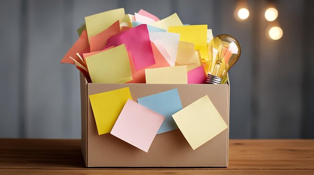 Nice photo of suggestion box overflowing with ideas signifies engaged employees.