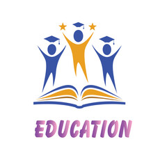  Education modern minimalist abstractcolorful logo design template