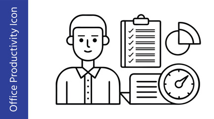 Office Productivity Vector Icon Collections